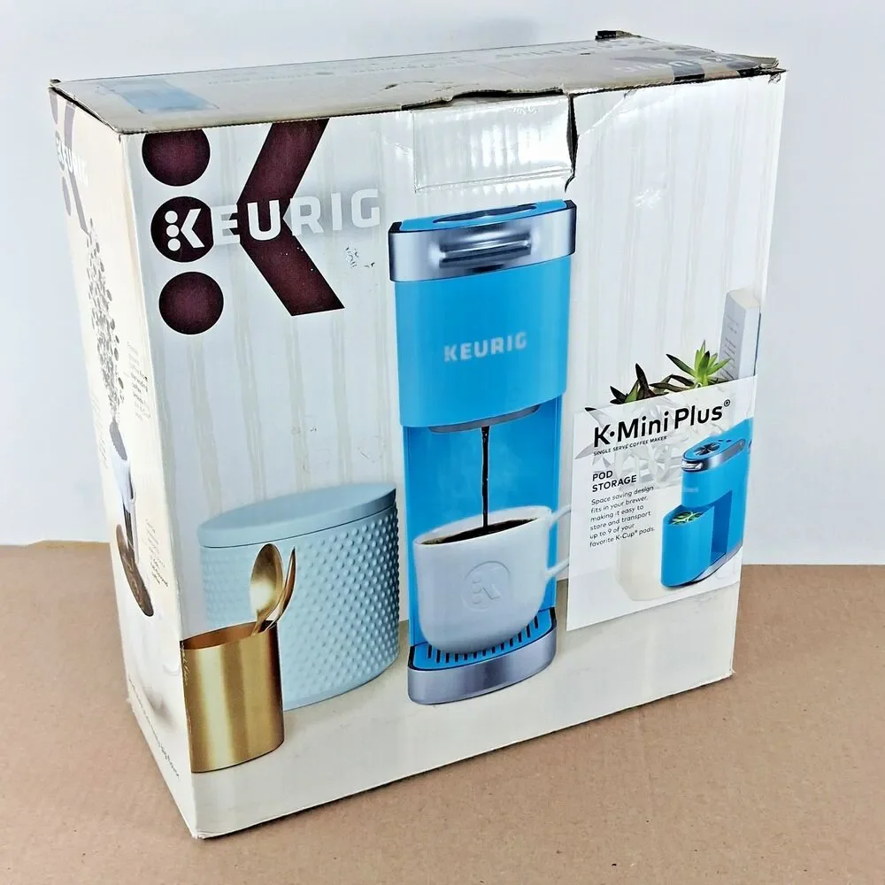 Keurig K-Mini Plus Single Serve K-Cup Pod Coffee Maker, Cool Aqua